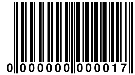 0 000000 000017