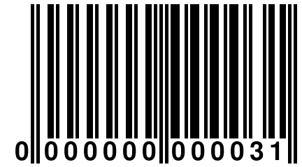 0 000000 000031