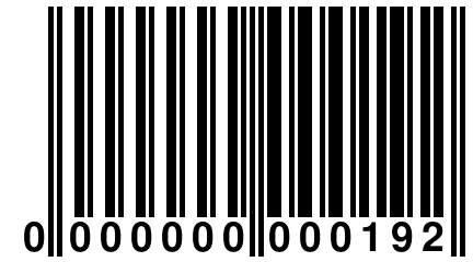 0 000000 000192