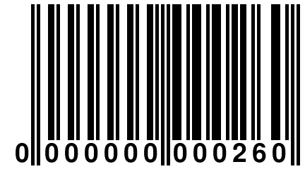 0 000000 000260