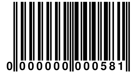 0 000000 000581