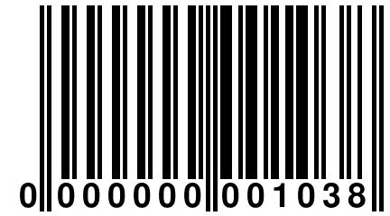 0 000000 001038