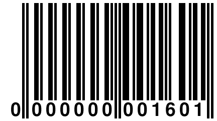 0 000000 001601