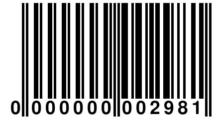 0 000000 002981