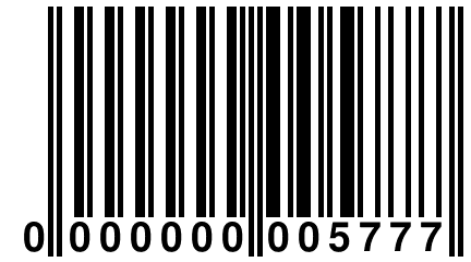 0 000000 005777