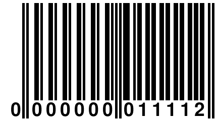 0 000000 011112