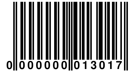 0 000000 013017