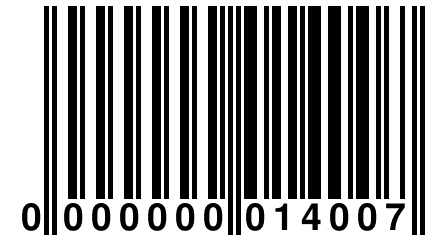 0 000000 014007