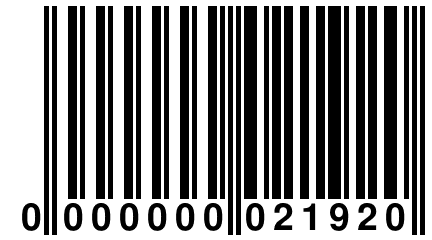 0 000000 021920