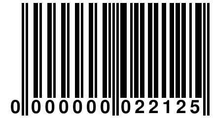 0 000000 022125