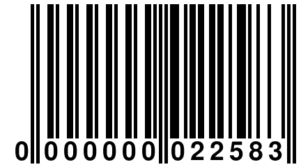 0 000000 022583