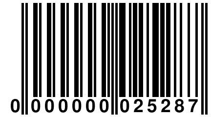 0 000000 025287