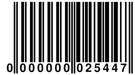 0 000000 025447