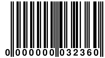 0 000000 032360