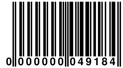 0 000000 049184