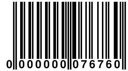 0 000000 076760