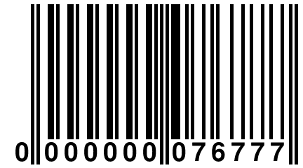 0 000000 076777