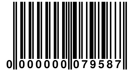 0 000000 079587