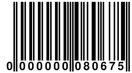 0 000000 080675