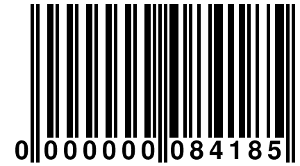 0 000000 084185