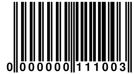 0 000000 111003