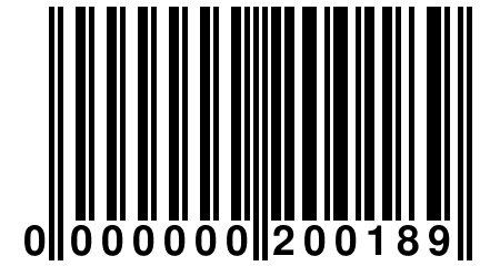 0 000000 200189