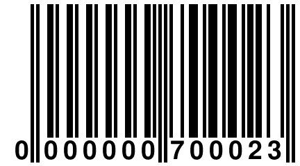 0 000000 700023