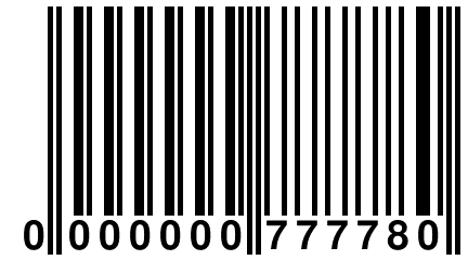 0 000000 777780