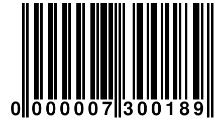 0 000007 300189