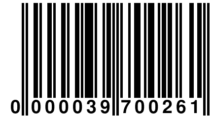 0 000039 700261