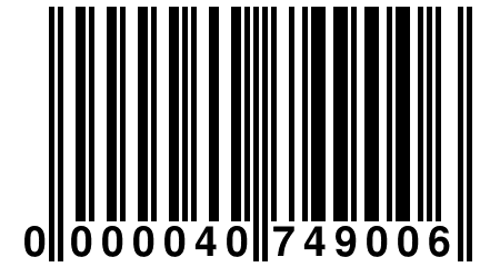 0 000040 749006