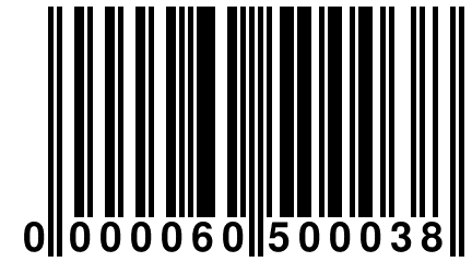 0 000060 500038