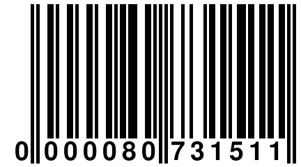 0 000080 731511