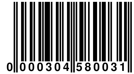 0 000304 580031