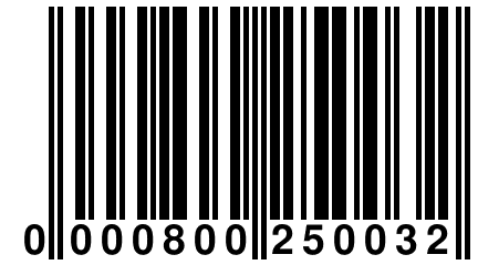 0 000800 250032