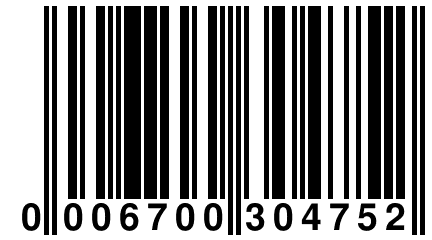 0 006700 304752