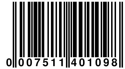 0 007511 401098