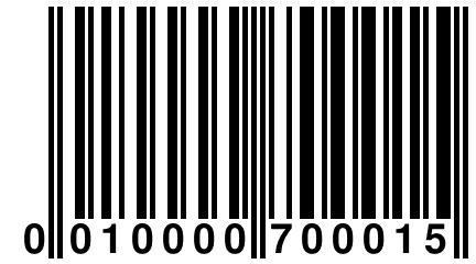 0 010000 700015