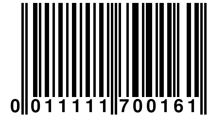 0 011111 700161