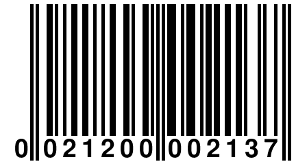 0 021200 002137