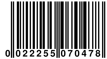0 022255 070478