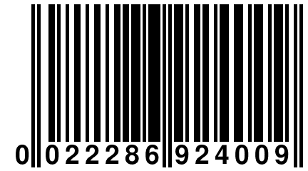 0 022286 924009