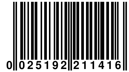 0 025192 211416