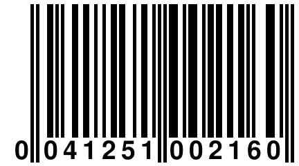 0 041251 002160