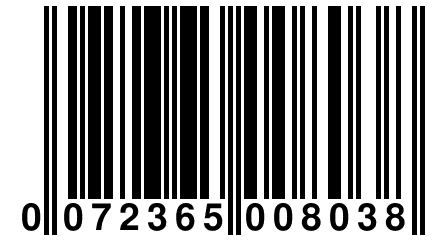 0 072365 008038