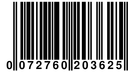 0 072760 203625