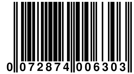 0 072874 006303