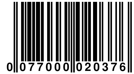 0 077000 020376