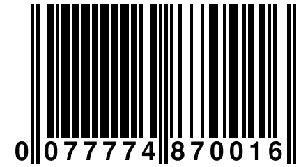 0 077774 870016