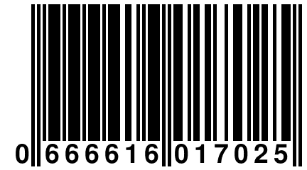 0 666616 017025